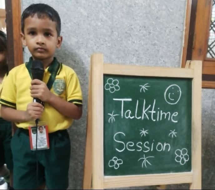 Student presenting at Talktime Session